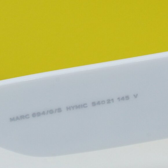 Marc Jacobs MARC694/G/S 0HYMIC Oval Sunglasses - White/Grey/Grey Mirror - Picture 7 of 11
